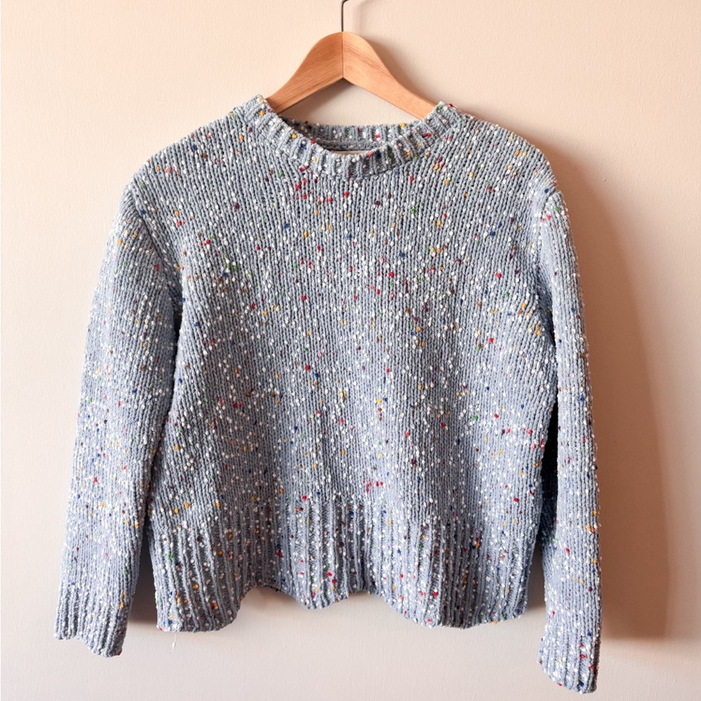 Blue confetti sweater